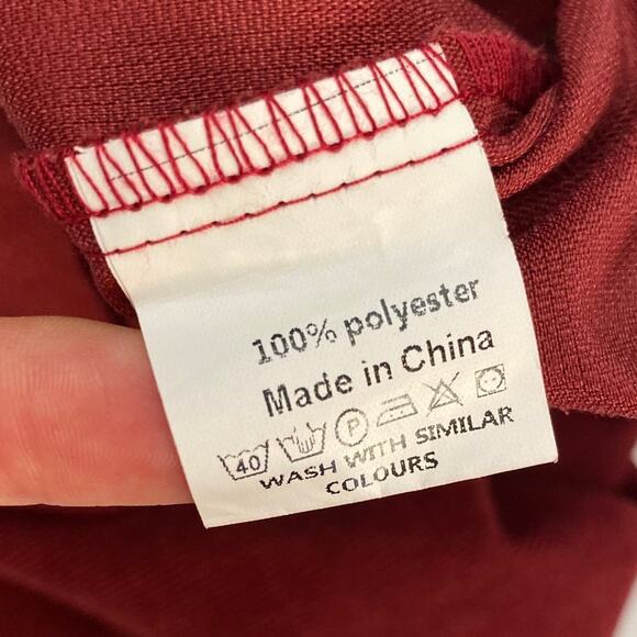 Abstract Multicolor Colorblock Top Blouse Top Long Sleeve Size Med Gracila Tunic - Picture 9 of 10